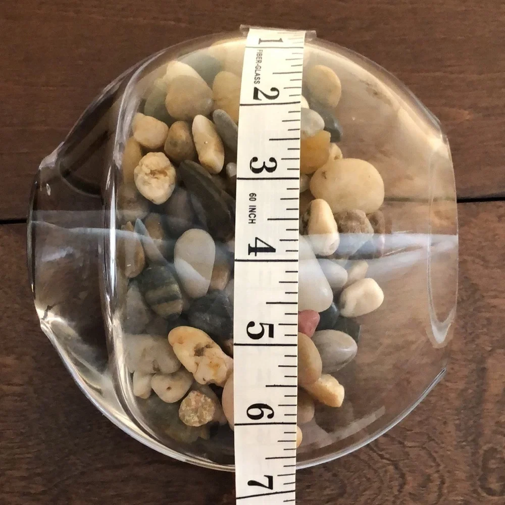 Clear Rounded narrow unique Vase 6’ x 7’ x 3’